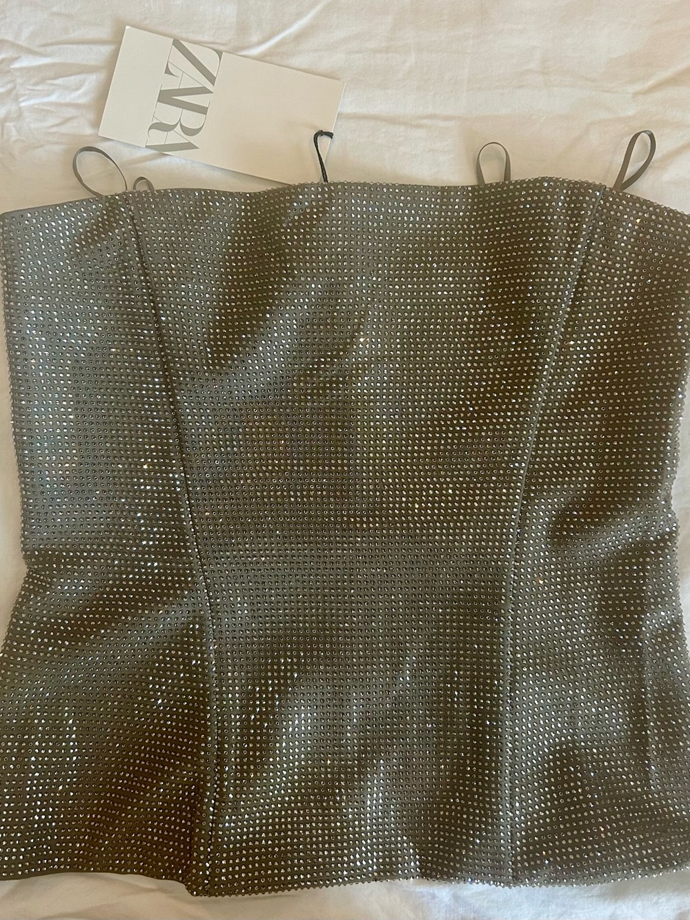 Zara - Metallic Strapless Corset